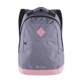   PULSE Hátizsák, notebook tartóval, PULSE, "Bicolor", szürke-rózsaszín (121397)