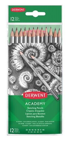 Grafitceruza készlet/szett, DERWENT "Academy", 12 különböző keménység