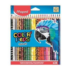   MAPED  "Color'Peps Animal" háromszögletű színesceruza készlet, 24 szín 
