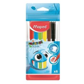   MAPED "Color'Peps Ocean" kimosható filctoll készlet, 6 szín