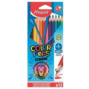   MAPED "Color'Peps Strong" háromszögletű színesceruza készlet, 12 szín 