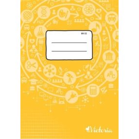 VICTORIA Circle francia kockás füzet, A4, 32 lapos
