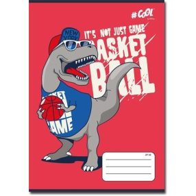 Állatos Dino Piros kockás füzet (A5/27-32)