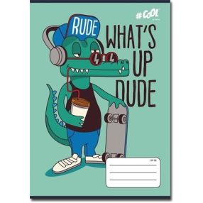 Állatos Dino Zöld kockás füzet (A5/27-32)