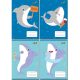 VICTORIA Baby shark kockás füzet, 27-32 (1 db, vegyes minta)