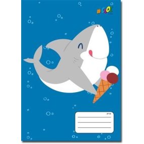 Állatos VICTORIA Baby shark FAGYI kockás füzet, 27-32
