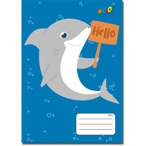 Állatos VICTORIA Baby shark HELLO kockás füzet, 27-32