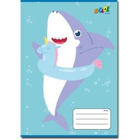 Állatos VICTORIA Baby shark HOLLIDAY kockás füzet, 27-32