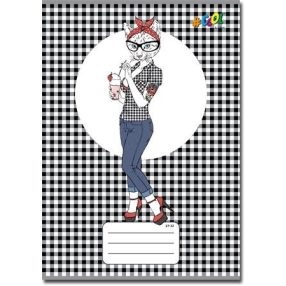   Állatos Fashion  Pepita kutyus kockás füzet, 27-32 (1 db, vegyes minta)