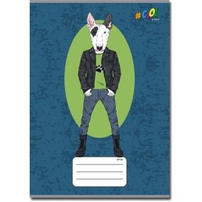   Állatos Fashion Vagány kutyus kockás füzet, 27-32 (1 db, vegyes minta)