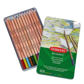   STAEDTLER "Academy" akvarell színesceruza készlet, fém doboz, 12 szín