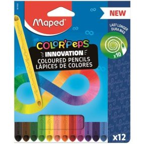   MAPED Color'Peps INFINITY színesceruza készlet, háromszögletű, 12 szín 