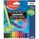 MAPED Color'Peps INFINITY színesceruza készlet, háromszögletű, 12 szín 