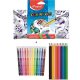 MAPED "Color'Peps" textil színezhető tolltartó, tépőzáras (színesceruzával és filctollal)