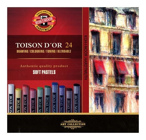 Pasztell kréta/Porkréta - KOH-I-NOOR "Toison 8514/24", 24 különböző szín