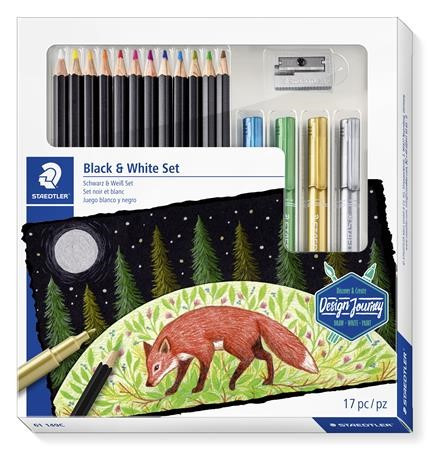 Színes ceruza készlet, 12 szín + 4 dekormarker, hegyező - STAEDTLER "149 C"