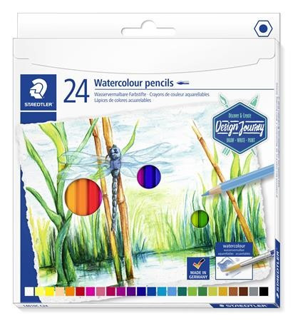 STAEDTLER Akvarell színesceruza készlet, hatszögletű, 24 szín