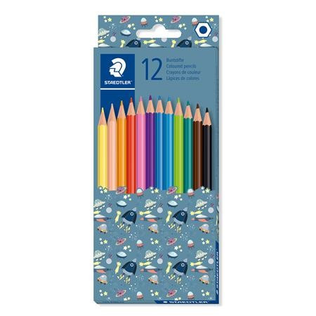 STAEDTLER színes ceruza készlet, hatszögletű, 12 szín