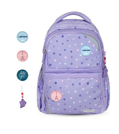 BELMIL Maxi Pack Iskolatáska, Purple Dots/Pillangós