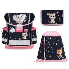   BELMIL Classy Iskolatáska szett, Cute Kitten/Cuki cica/Cicás iskolatáska