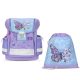 BELMIL Classy Iskolatáska + tornazsák, Purple Blue Butterfly/Pillangós