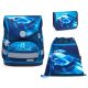 BELMIL Compact Iskolatáska szett, Racing Blue Neon/Autós