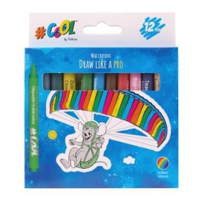 COOL BY VICTORIA zsírkréta, 12 különböző szín