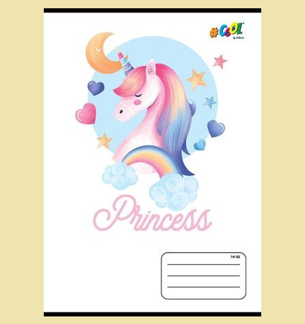 Hercegnős COOL BY VICTORIA Unikornis 1. osztályos vonalas füzet (A5/14-32)