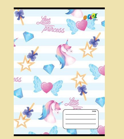 Hercegnős COOL BY VICTORIA Unikornisok 1. osztályos vonalas füzet (A5/14-32)