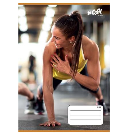 Sport COOL BY VICTORIA Fekvőtámasz vonalas füzet (A5/21-32)