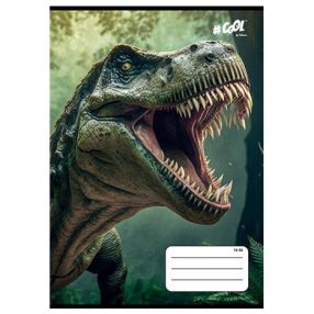   Állatos COOL BY VICTORIA Dinó T-rex 3. osztályos vonalas füzet (A5/14-32)