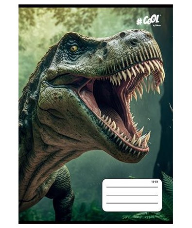 Állatos COOL BY VICTORIA Dinó T-rex 3. osztályos vonalas füzet (A5/14-32)