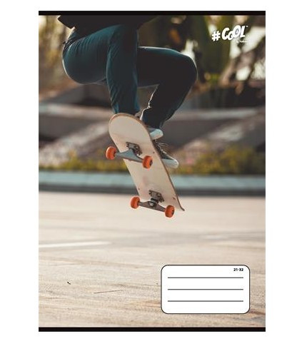 Sport COOL BY VICTORIA Skateboard vonalas füzet (A5/21-32)