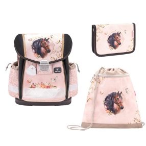 Belmil Classy iskolatáska szett, Horse Chestnut/Lovacska