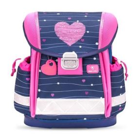 Belmil Classy iskolatáska, Simple Hearts/Rózsaszín szív