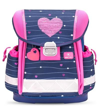 Belmil Classy iskolatáska, Simple Hearts/Rózsaszín szív