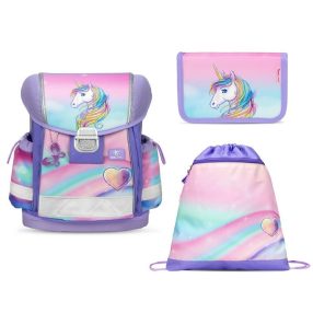  Belmil Classy iskolatáska szett, Heart of the Rainbow/Unikornis