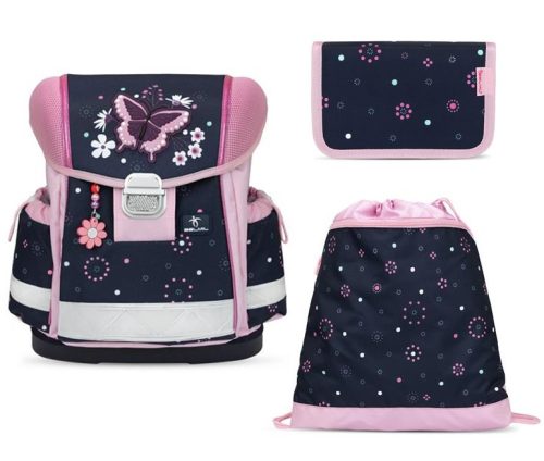 Belmil Classy iskolatáska szett, Midnight Butterfly/Éjféli pillangó