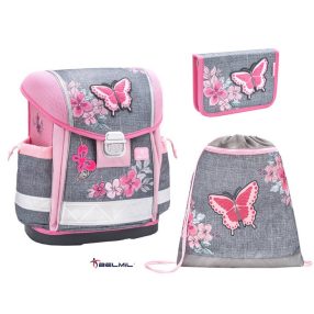   Belmil Classy iskolatáska szett, Pillangós/Elegant (403-13)