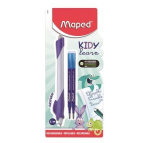   MAPED Írástanuló rollertoll + 2 db utántöltő betét (0,7 mm) radírozható, lila - nyuszi