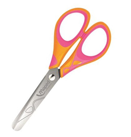 MAPED "Soft Neon" olló, 13 cm, Narancs-Pink