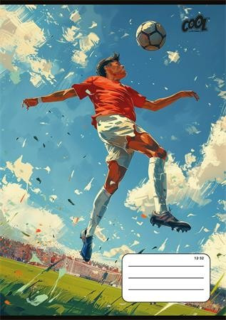 Sport COOL BY VICTORIA Foci fejelés 3. osztályos vonalas füzet (A5/14-32)