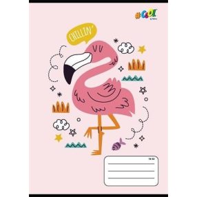   Állatos COOL BY VICTORIA Flamingó 2. osztályos vonalas füzet (A5/16-32)