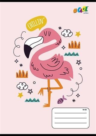 Állatos COOL BY VICTORIA Flamingó 2. osztályos vonalas füzet (A5/16-32)