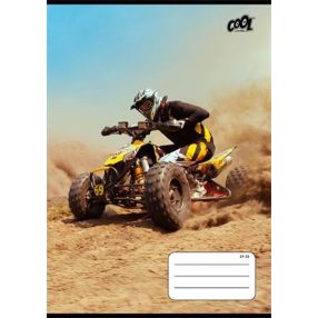   Autós COOL BY VICTORIA Motor sárga vonalas füzet (A5/21-32)
