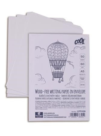 COOL BY VICTORIA Famentes borítékos írólap, A5 (50 lap, 60 gramm)