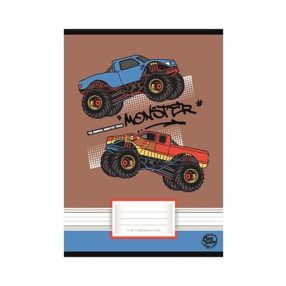 Autós Monster Truck 1. osztályos vonalas füzet, 14-32