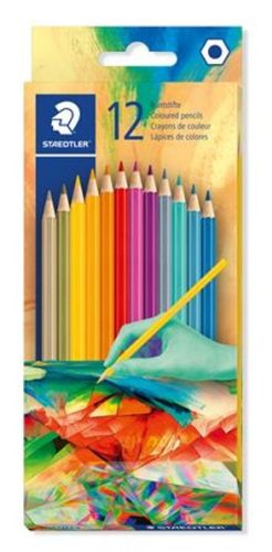 STAEDTLER  színes ceruza készlet, 12 különböző szín (világos tónusú színek)