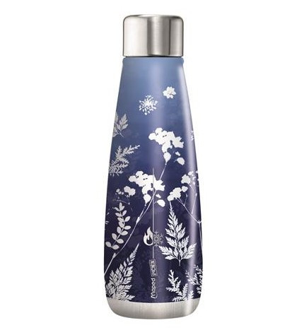 MAPED PICNIK rozsdamentes acél kulacs/ duplafalú termosz, Kék levélmintás (500 ml)