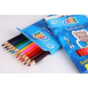  COOL BY VICTORIA Színes VASTAG ceruza készlet, háromszögletű (12 szín)